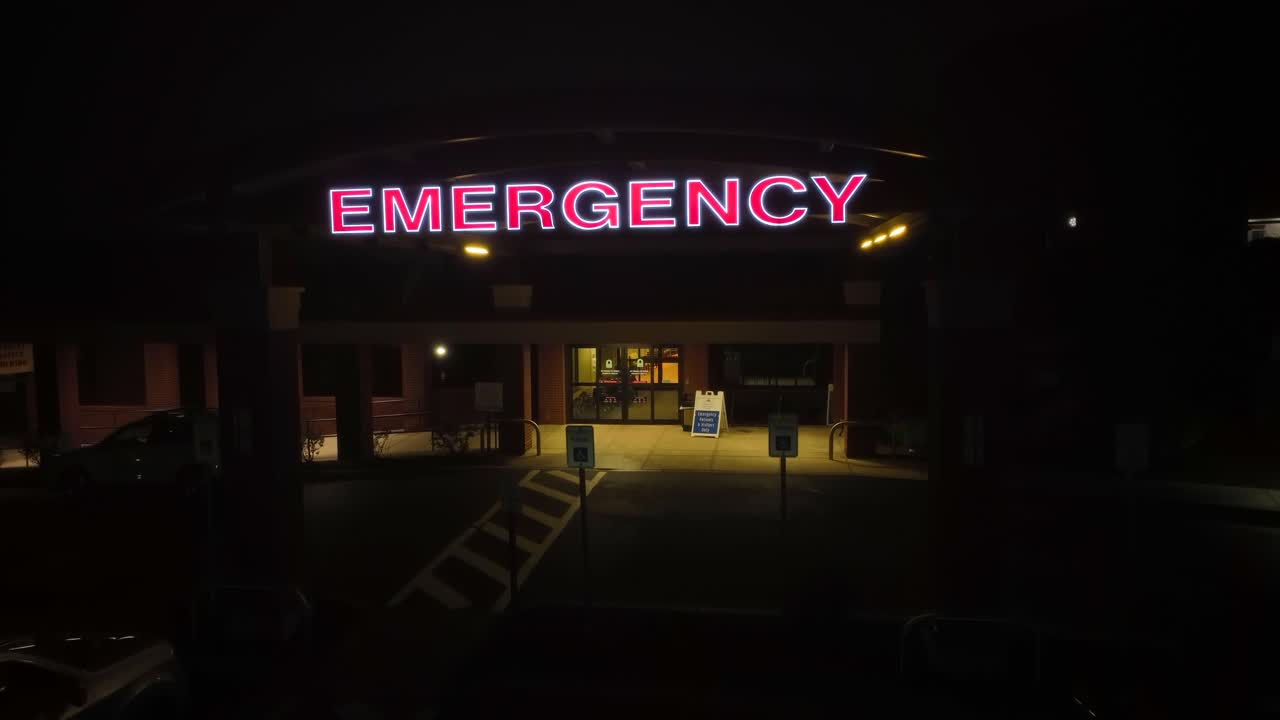 Emergency Room Entrance at Night