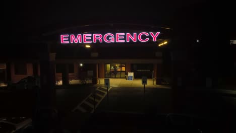 emergency room entrance at night