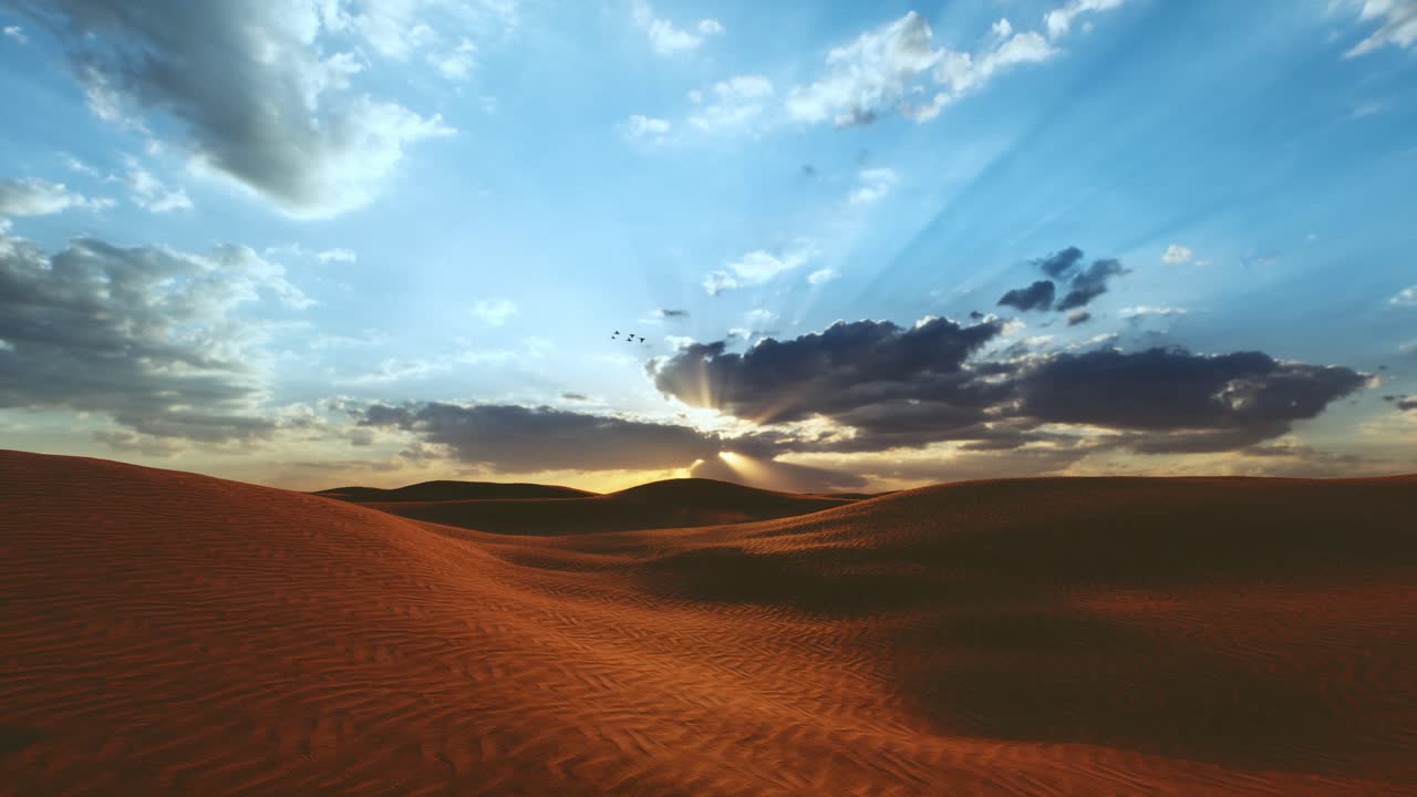 In The Tranquil Expanse Desert Paints A Breathtaking Panorama As The First Light Of Dawn Graces The Horizon