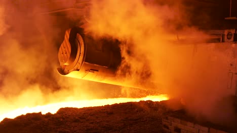 steel making process in a factory