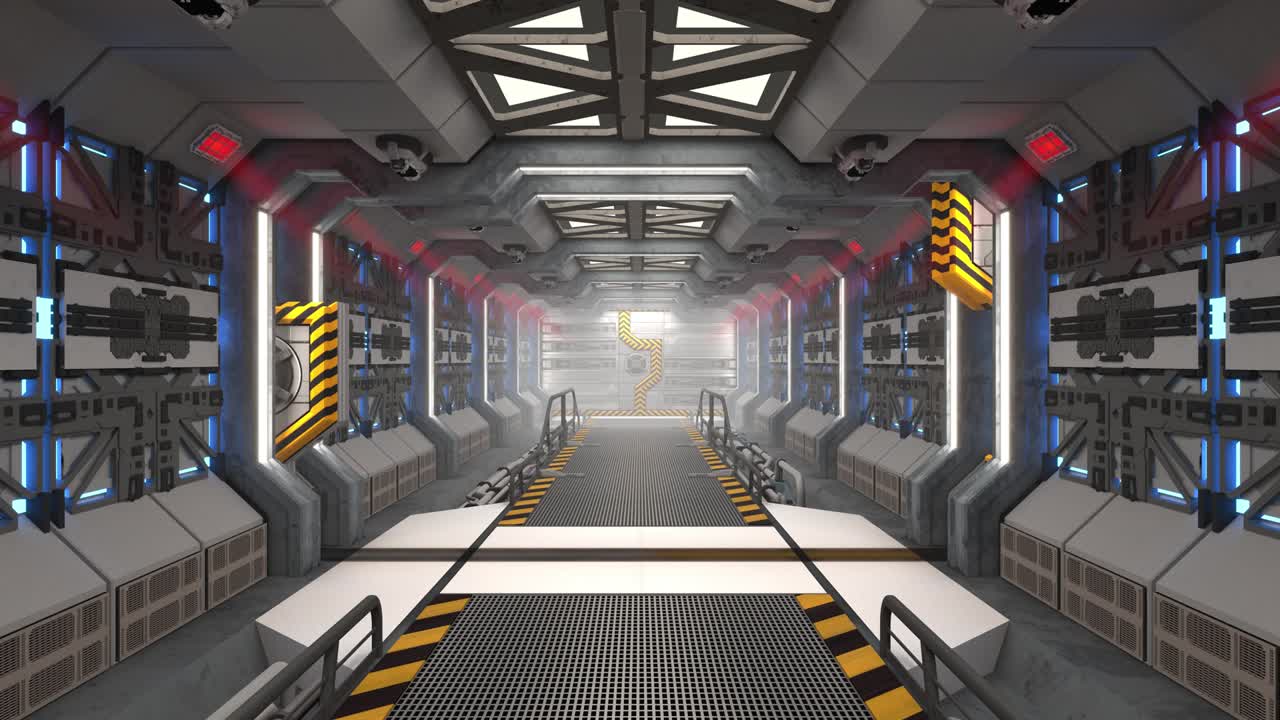 Foggy Corridor Loop in a Spaceship