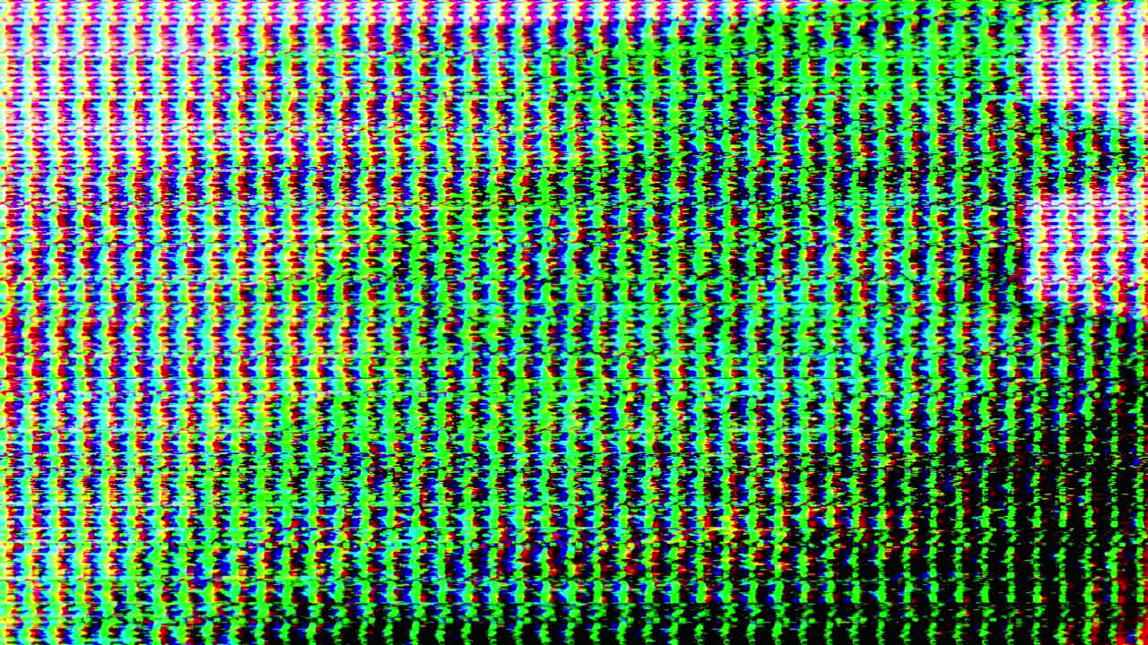 Abstract Digital Glitch Effect with Static and Noise