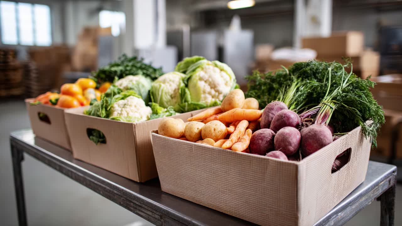 Fresh Produce Displayed in Baskets Featuring Vibrant Vegetables and ...
