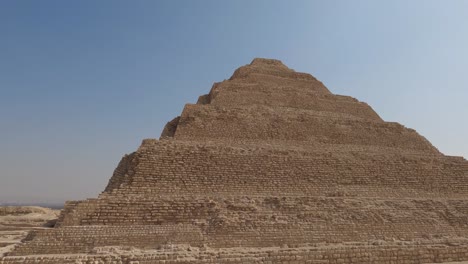 majestic view of step pyramid of djoser located at saccara village in egypt