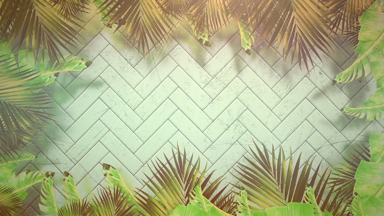 primer plano de flores tropicales y hojas con fondo de verano 8