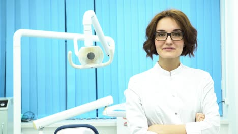 female dentist in dental office