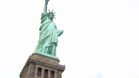 a look up at the statue of liberty