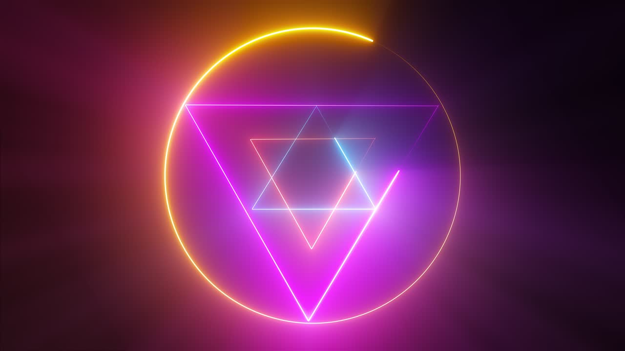 signo mágico de neón