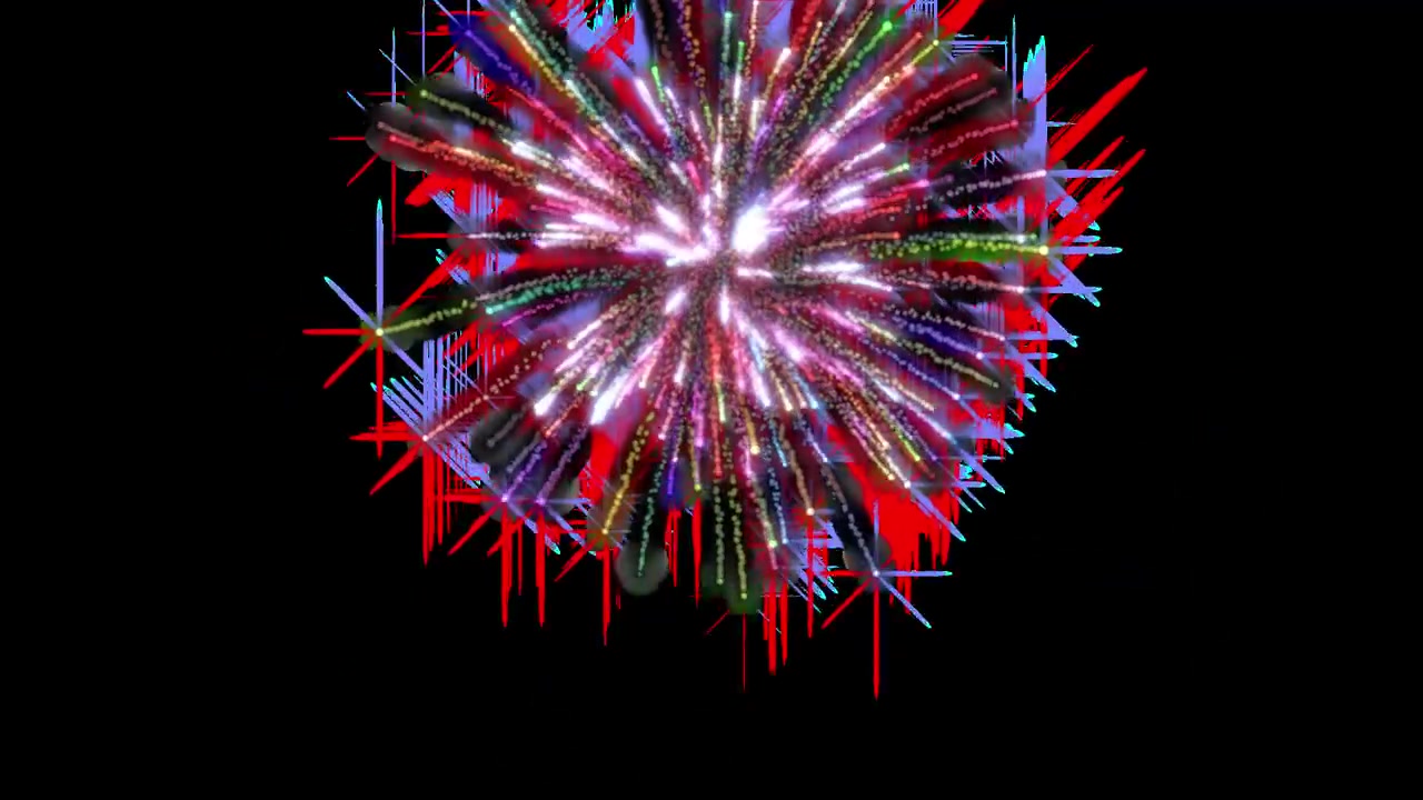 Fireworks Explosion Transition on transparent background with alpha channel