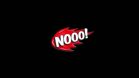 comic book style speech bubble with "nooo!"