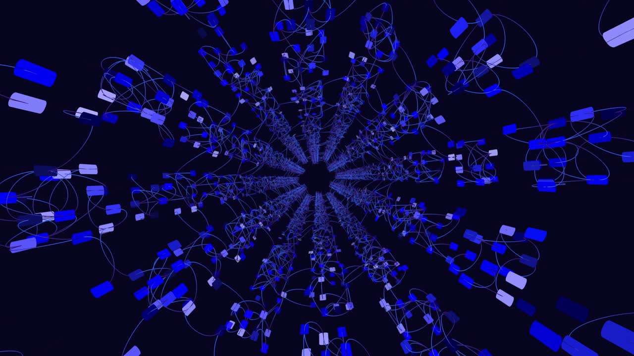 A Blue And White Circular Pattern