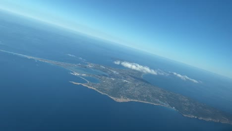 aerial view of formentera  in a sunny afternoon