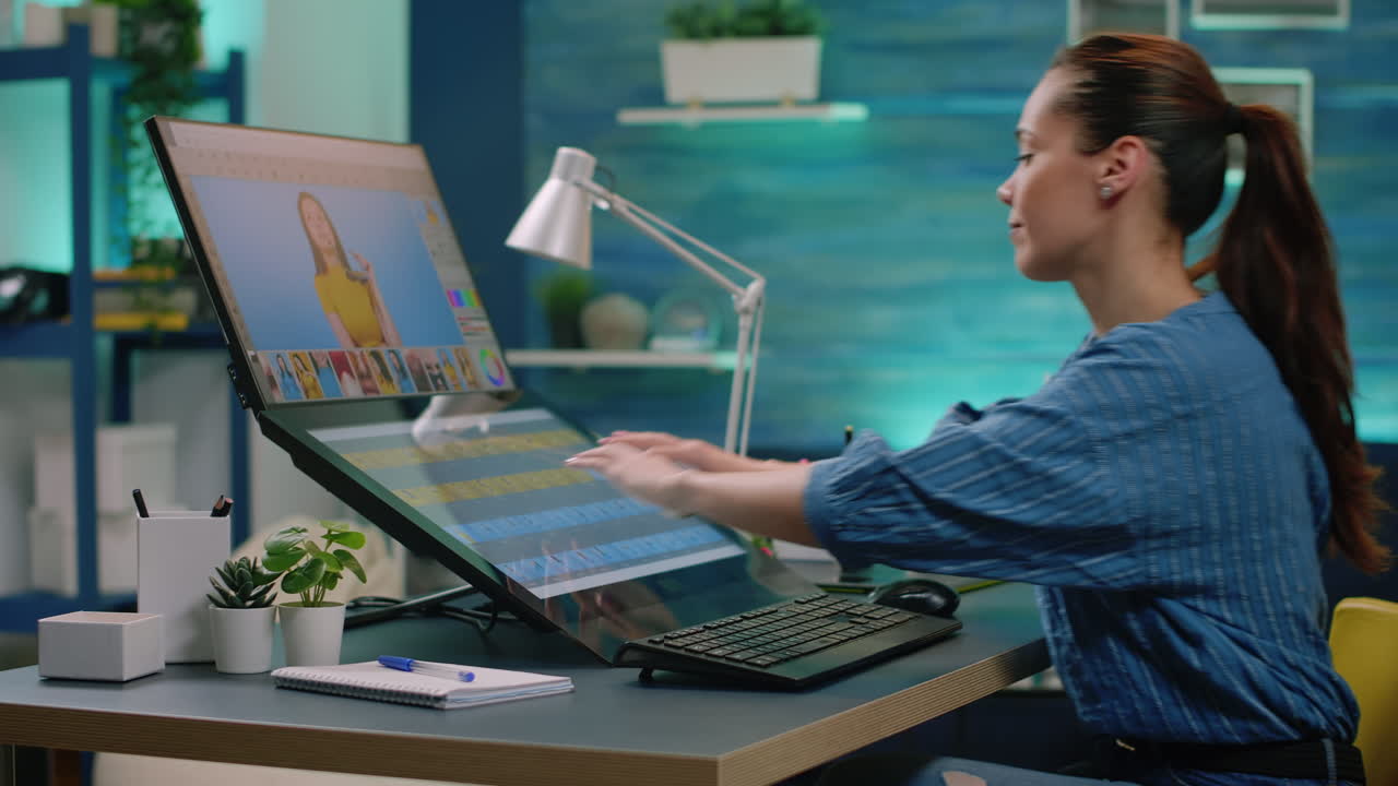 Image editor using retouching app on touch screen computer
