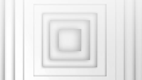 cuadrados 3d que se mueven contra un fondo blanco