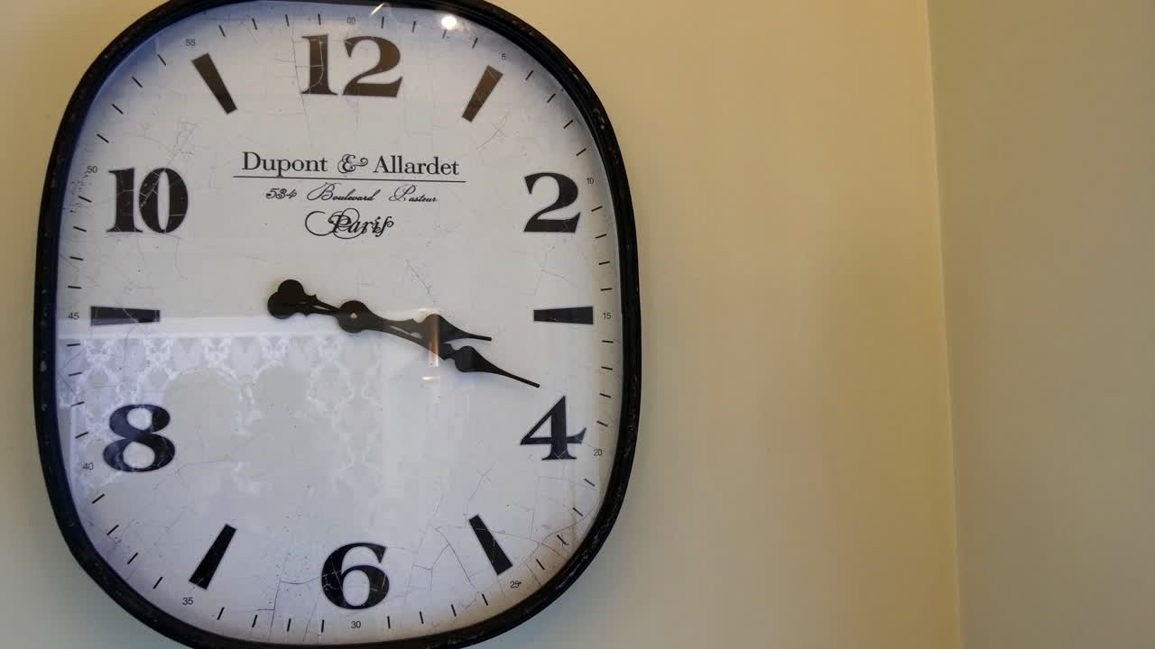 closeup shot of clock on wall