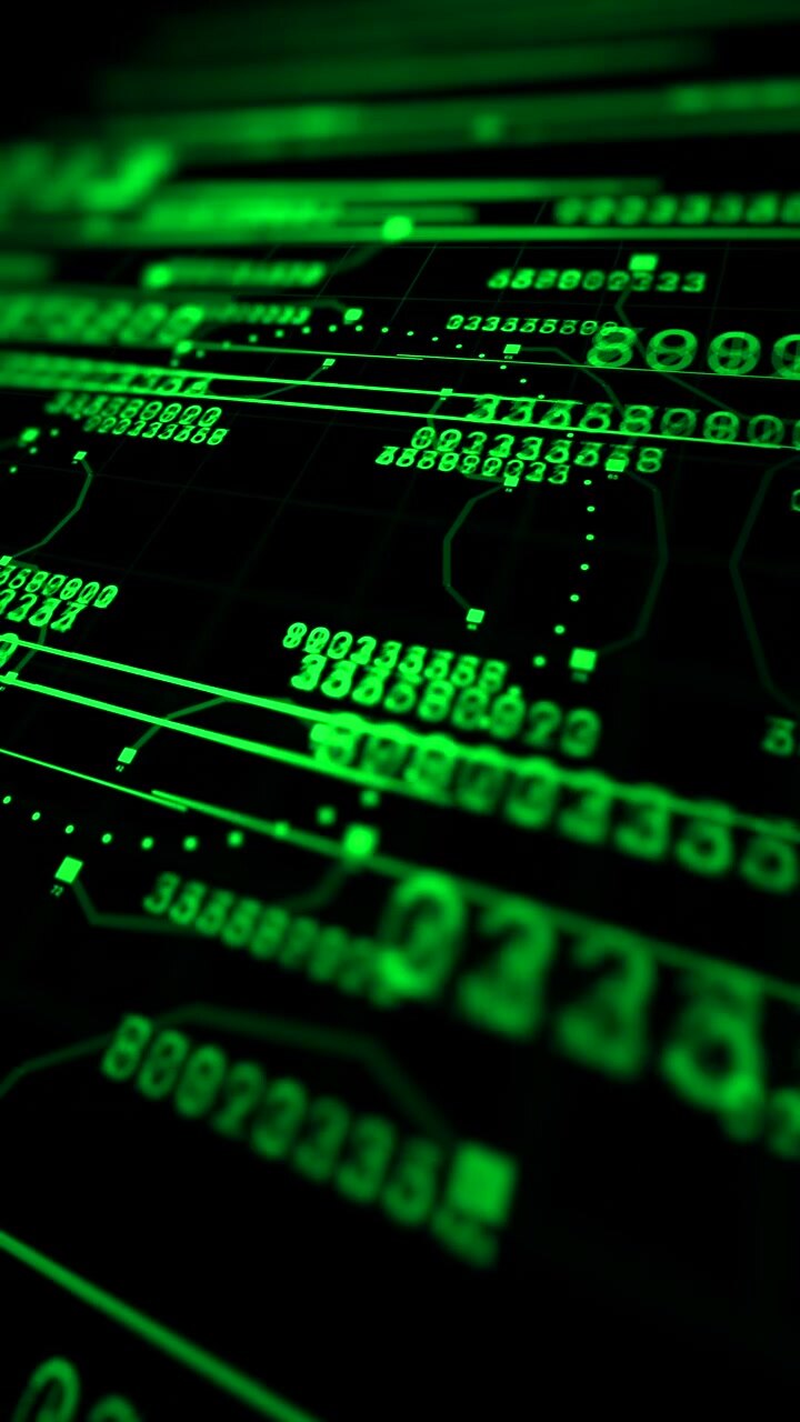 Vertical format computer programming terminal scrolling automated machine code and cyber security scripts. Excellent background asset for mobile tech reels and digital development content.