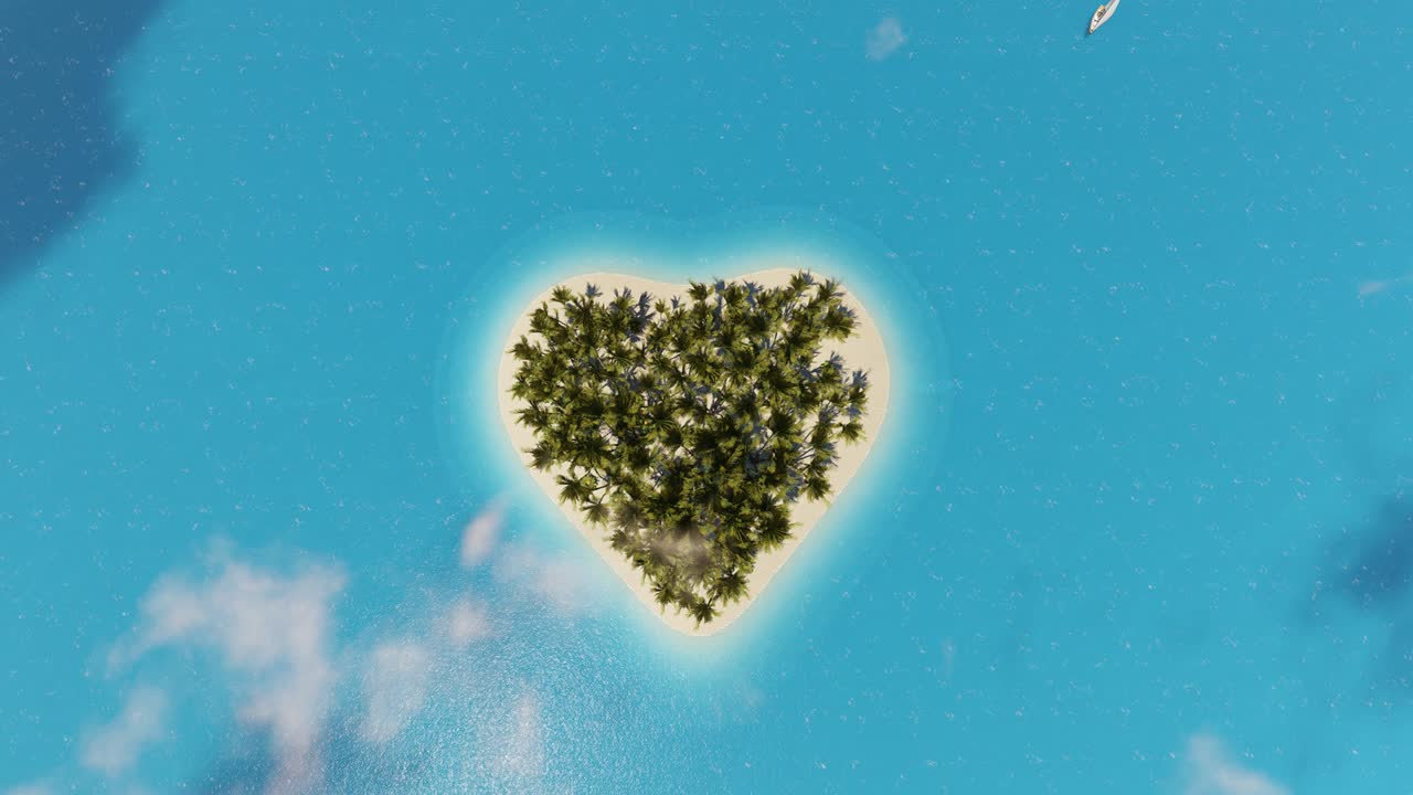 여행 컨셉, 섬 풍경, 파라다이스 바다 풍경, 이국적인 자연, 비즈니스 제트 일러스트레이션, 아름다운 하늘, 3d 비행기 운송 디자인