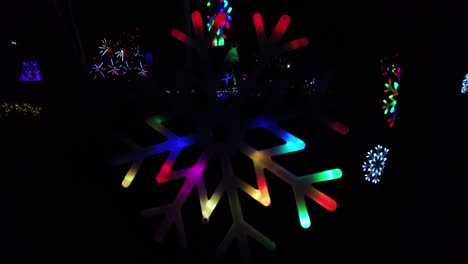 led lighting festival in the park digital snowflake