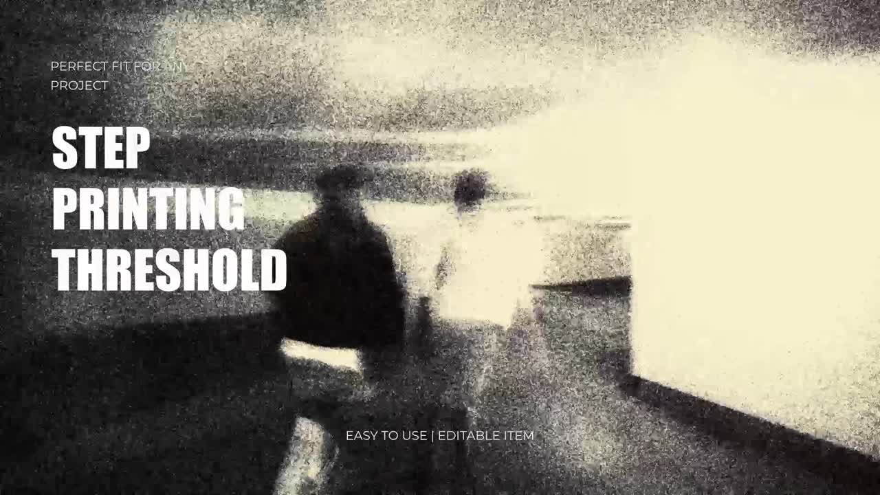 Abstract Glitch Art of People Moving with Printing Threshold Effect