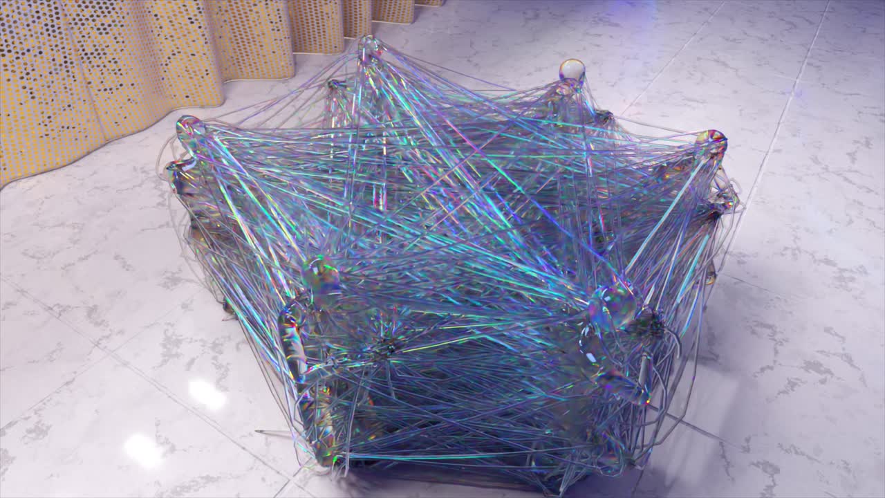 이리데센트 기하학적 가닥