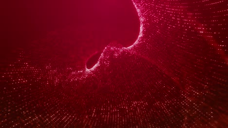 shiny particle flow dust background red