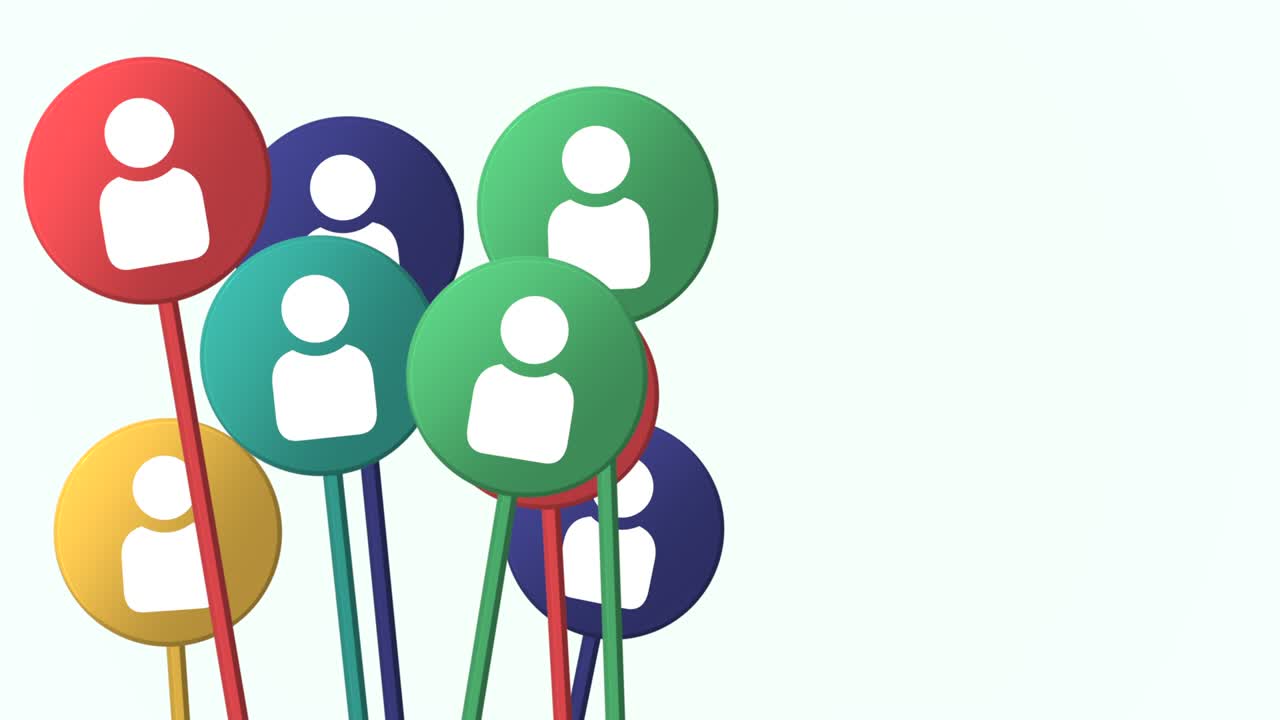 iconos de personas sociales en el fondo de la red