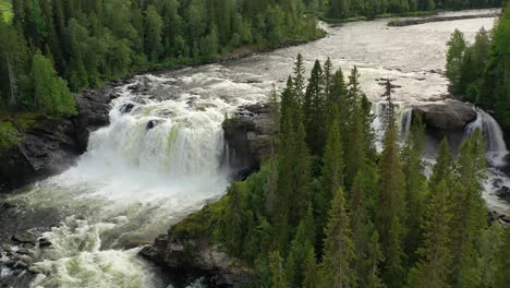 ristafallet waterfall in the western part of jamtland is listed as one of the most beautiful waterfalls in sweden.
