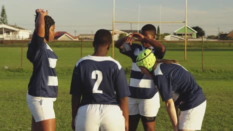 young adult female rugby team