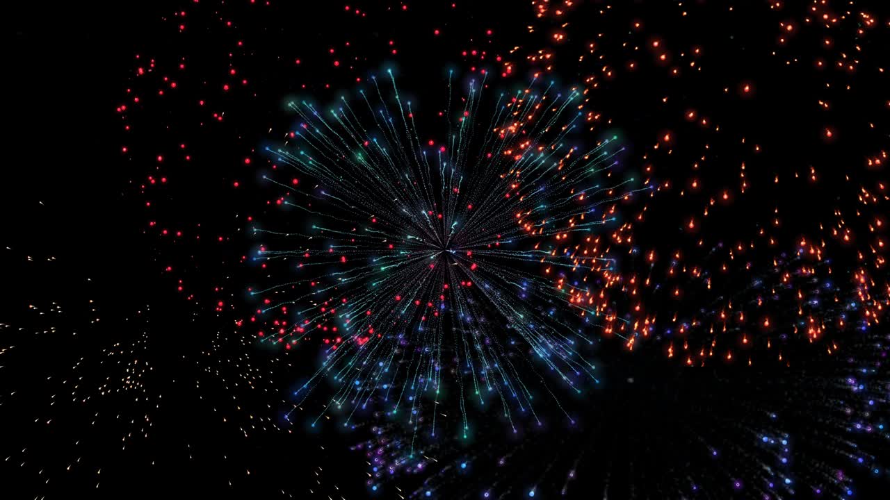 Fireworks close up - seamless looping