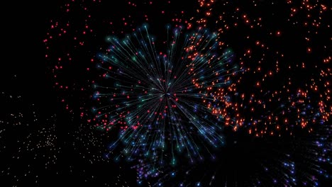 fireworks close up - seamless looping