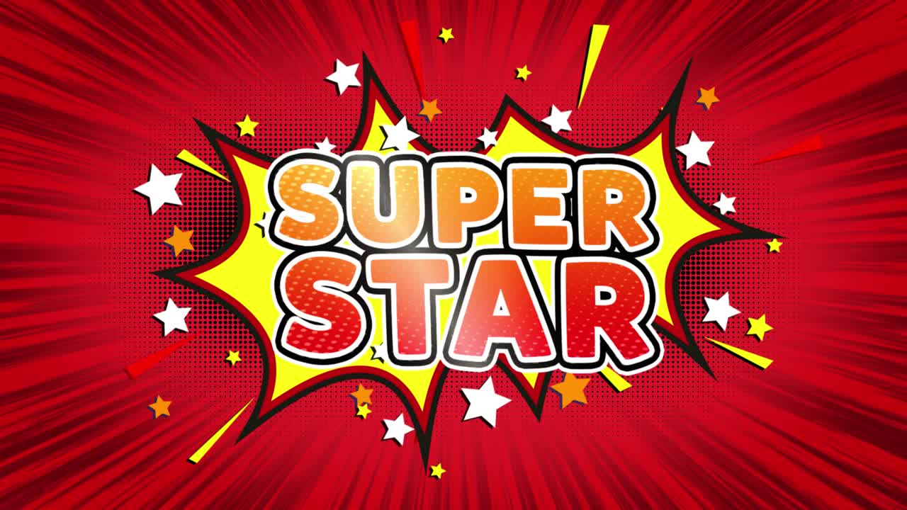 Super Star Comic Book Style Graphic Design