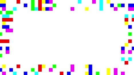 marco de cuadrados parpadeantes de varios colores