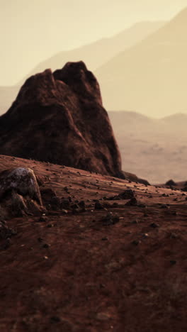 paisaje de marte: la árida superficie del planeta rojo