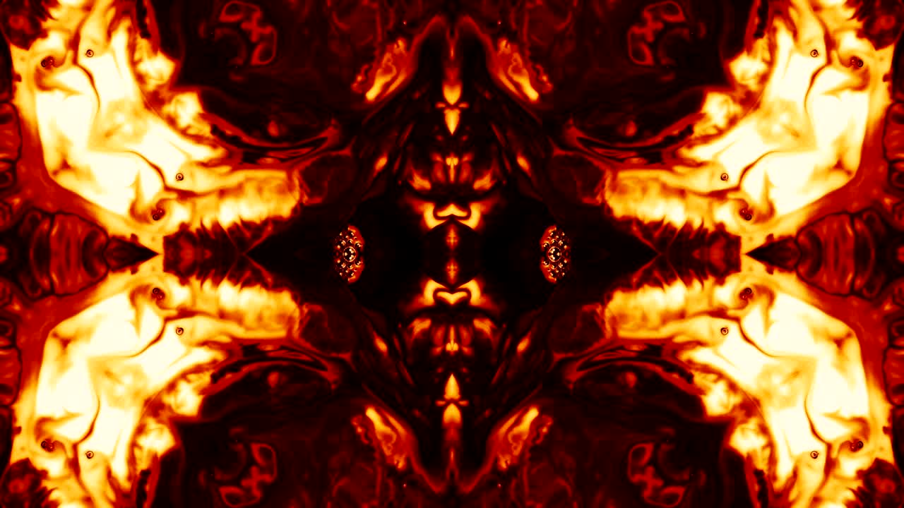 movimiento de caleidoscopio abstracto: círculos geométricos y formas de estrellas