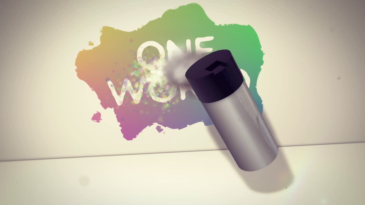 스프레이 단어: 세계 - 벽에 낙서