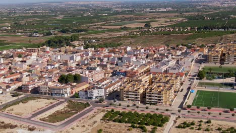 Apartment-Buildings-And-Business-Buildings-Near-Mediterranean-Town-Algorfa,-Spain