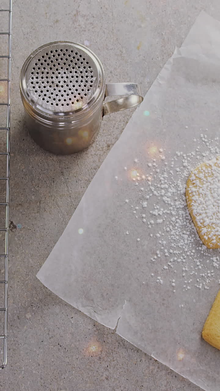 쿠키 반죽과  ⁇ 이 위의 보케의 애니메이션