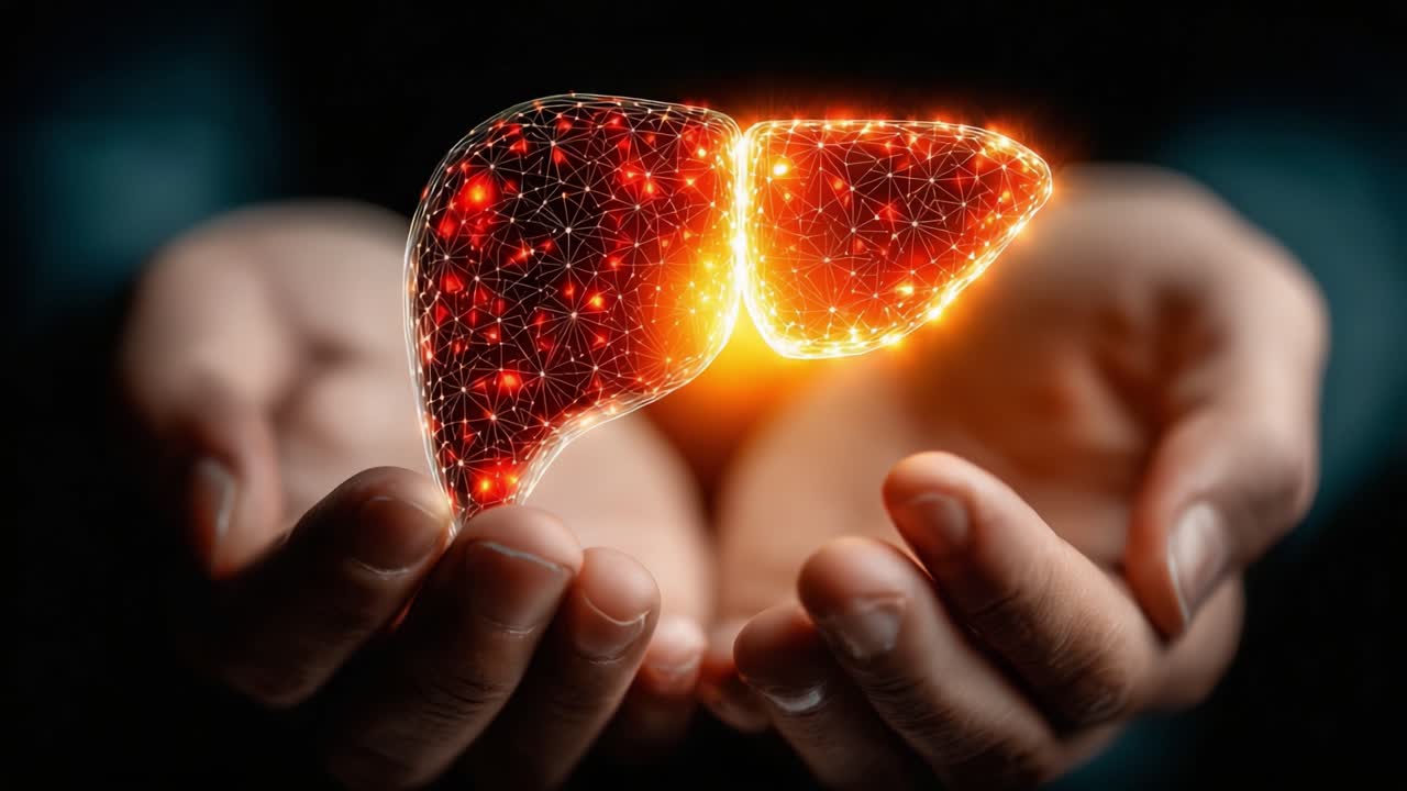 Una visualizzazione accattivante di un fegato sano: l'importanza della salute e della cura degli organi nell'anatomia umana e nella scienza