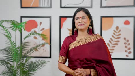 indian woman saying thank you