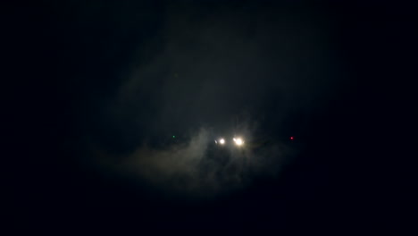 airplane flying at night
