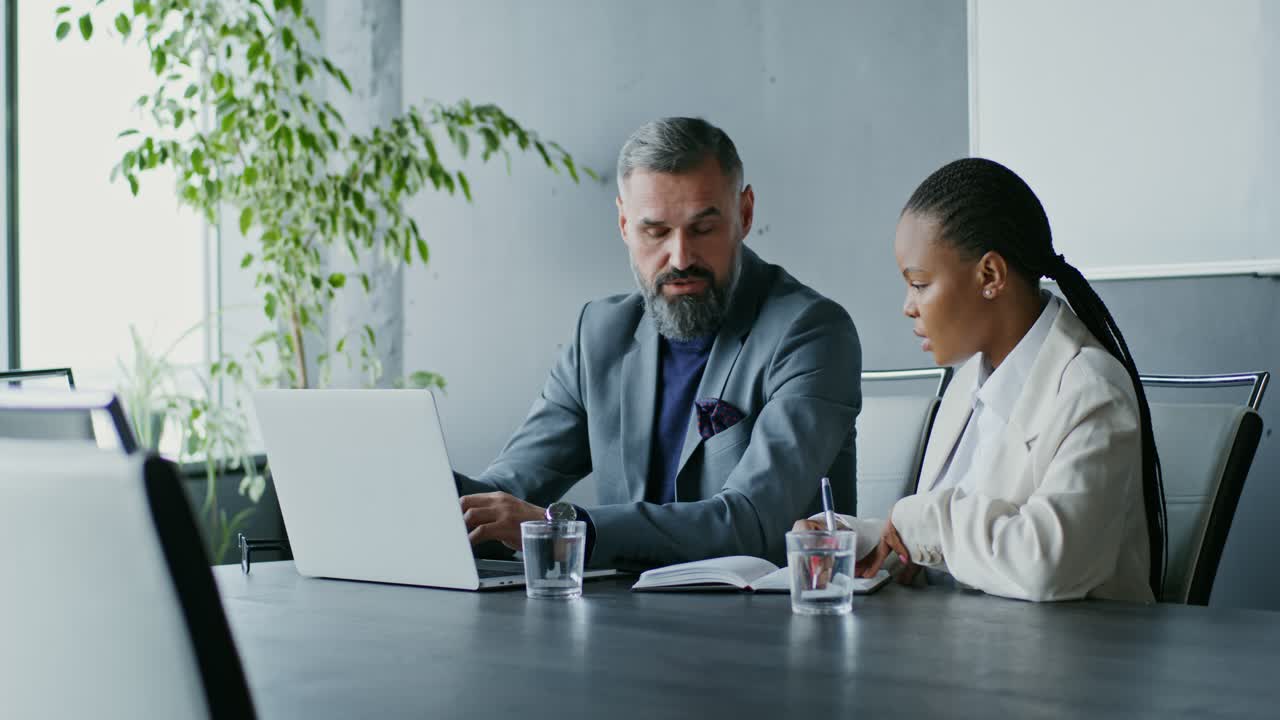 Business Meeting in Modern Office