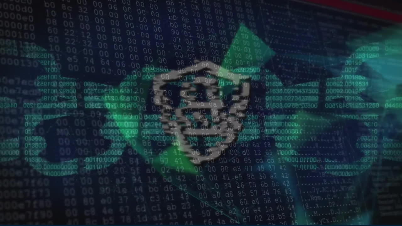 온라인 보안  ⁇ 락을 통해 데이터 처리의 애니메이션