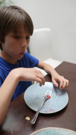 boy eating a meal
