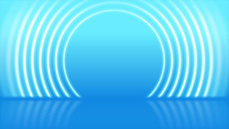 blue glowing neon circles abstract tech motion background