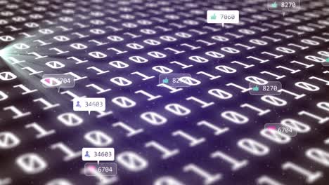 animación de iconos de redes sociales en banners a través de codificación binaria