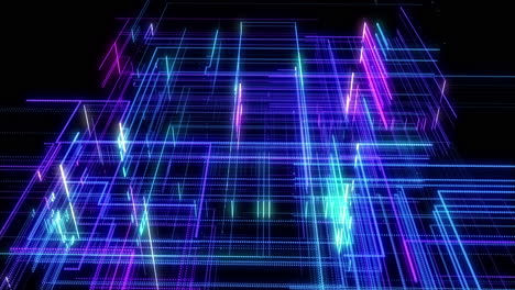 abstract digital neon lines technology background