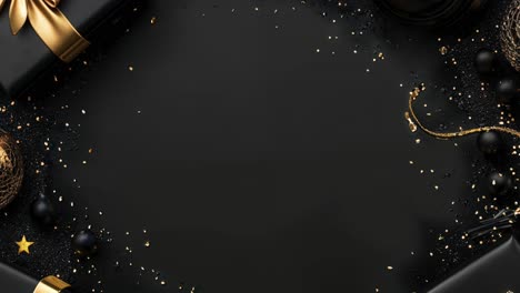 black and gold holiday decor
