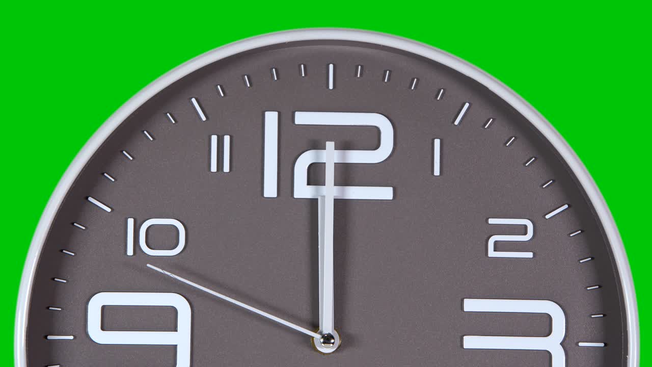 Wall clock on a green background