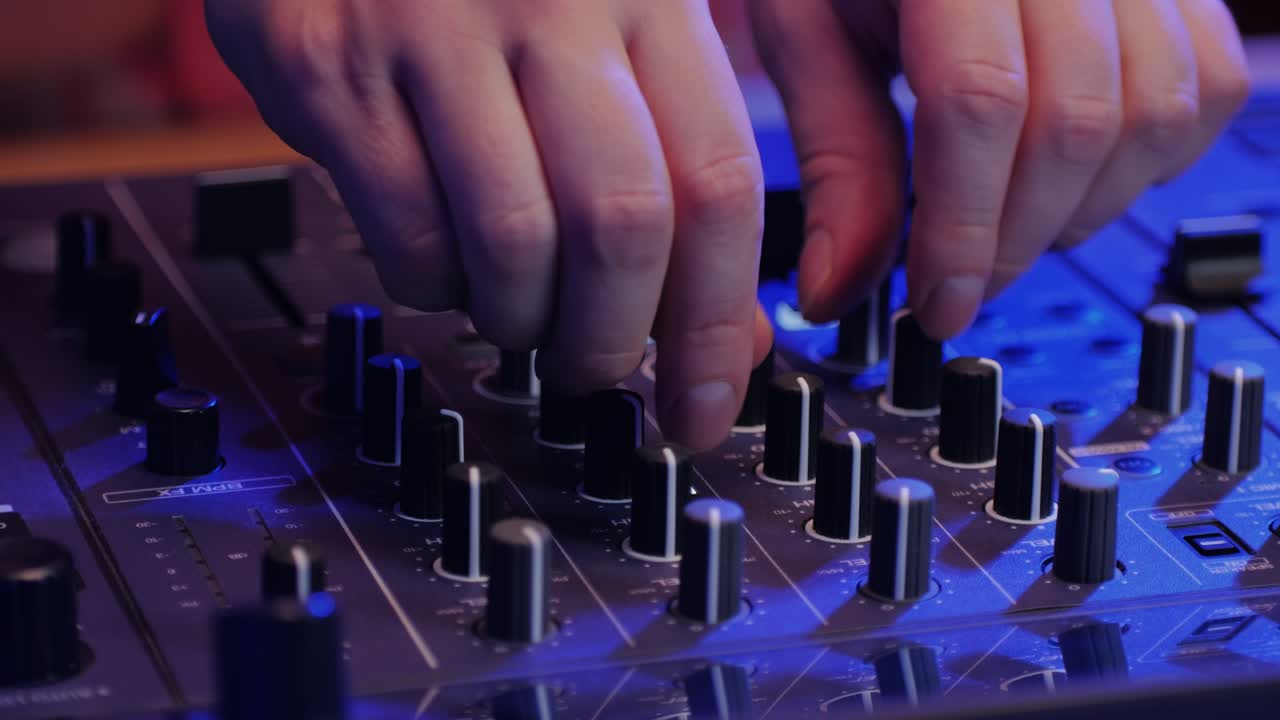 DJ Mixing on a Soundboard