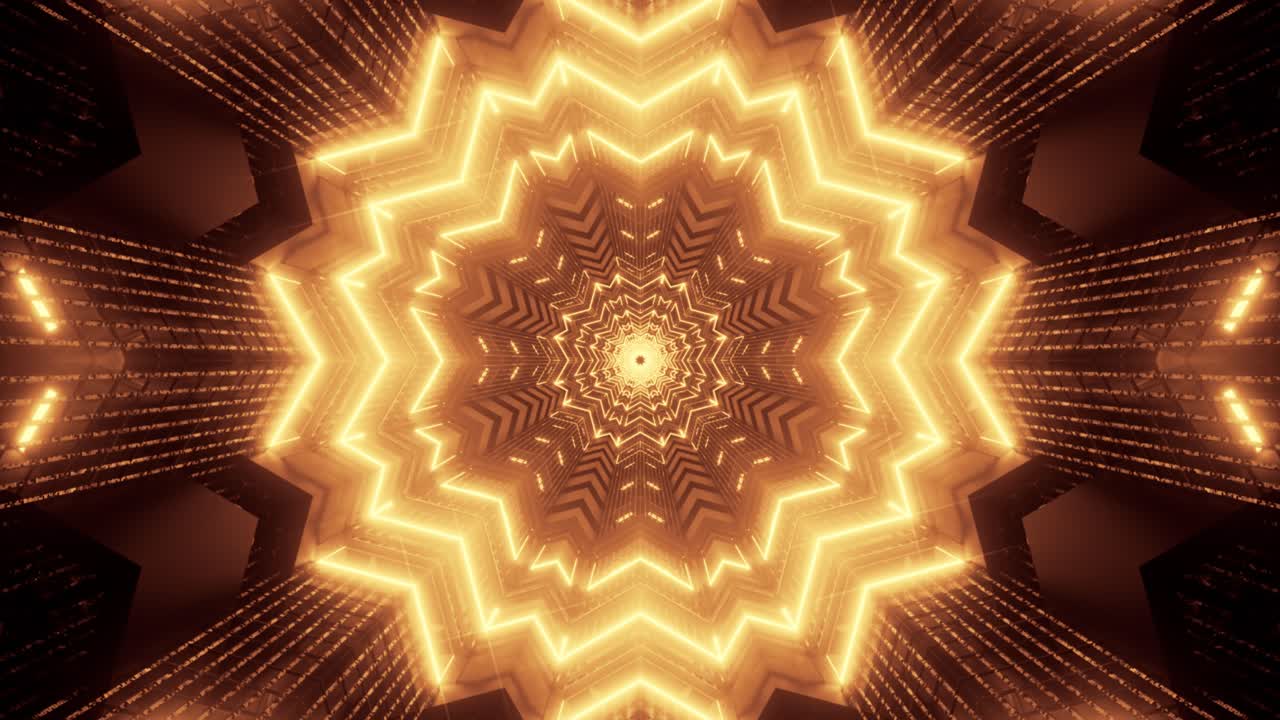 vuelo lento en un túnel de formas estelares